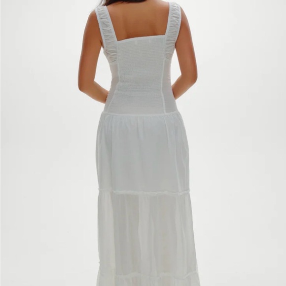 Frankie's Bikinis White Tiered Maxi Skirt - Picture 4 of 5